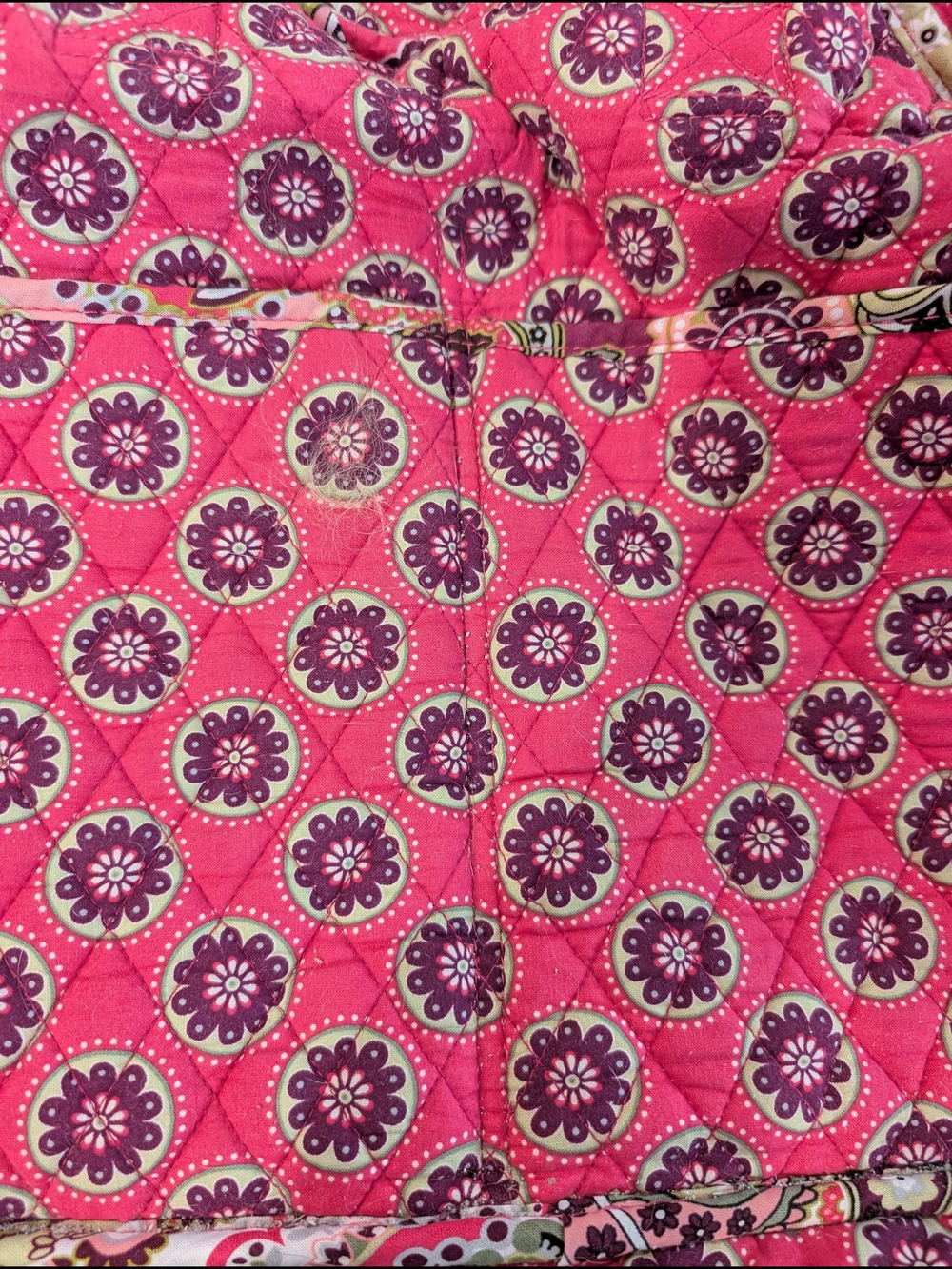 Vera Bradley Very Berry Paisley Pink Quilted Duffel Bag - Picture 8 of 13
